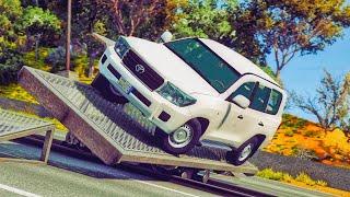 محاكي الحوادث - تجارب انقلاب السيارات  Car rollover test beamNG drive