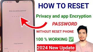 Privacy Password Problem  Privacy and app encryption password Vivo  Vivo Privacy Password Remove 