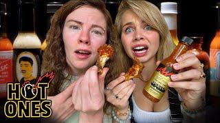 Hot Ones - Hailee And Kendra Lose Their Minds While Eating Spicy Wings