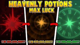 I Used 15+ HEAVENLY POTIONS with MAX LUCK in Sols RNG