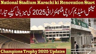 National Stadium Karachi m Champions Trophy 2025 Kay lye Renovation Start hugae