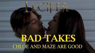 Lucifer Recut - Chloe and Maze Are Good - Kissing Scene BLOOPER