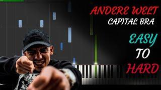 Capital Bra - Andere Welt Piano Tutorial  From easy to HARD
