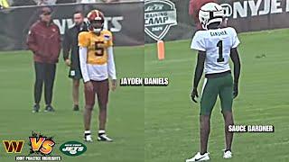 Commanders vs NY Jets SICK Joint Practice DAY 1 HIGHLIGHTS Jayden Daniels SAUCE Gardner + More