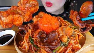 ASMR 매콤한 아구찜 AGUJJIM 날치알이랑 순삭 Spicy Braised Monkfish 콩나물 아삭함의절정 Frying fish roes 4K