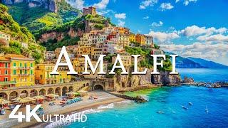 FLYING OVER AMALFI ITALY 4K UHD - Soothing Music Along With Beautiful Nature Video - 4K Video UHD