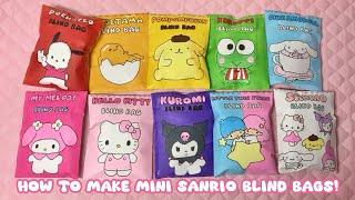 HOW TO MAKE MINI SANRIO BLIND BAGS   ASMR  tutorial  paper diy  applefrog