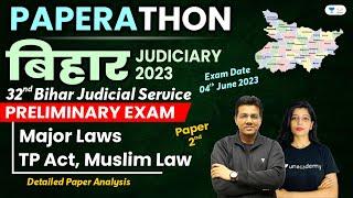 Bihar Judicial Service 2023  Prelims Exam Major Laws Detailed Paper Analysis  Tansukh Paliwal