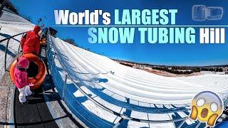 SNOW TUBING At The Worlds Largest Snow Tube Hill