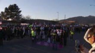 Former Rep. Beto ORourke leads rally against wall