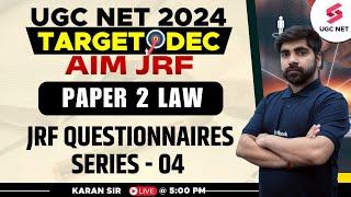 UGC NET Dec 2024 Law Paper 2  UGC NET Law Questionnaires Series - 04  Karan Sir