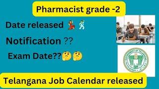 TG Job Calendar released I TG Pharmacist grade 2 Notification date I Pharmacist exam date