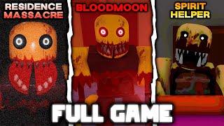 Residence Massacre + Bloodmoon + Spirit Helper - Full Walkthrough - Roblox