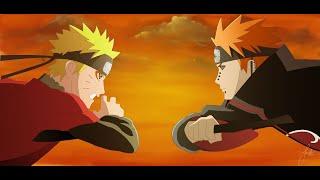 Naruto vs Pain - Pain Ataca konoha Completo e Kakashi morre
