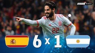 España 6 x 1 Argentina Hat-trick de Isco ● Amistoso 2018 Resumen y Goles HD