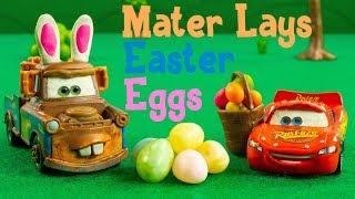 Its Easter Time and Mater Lays Easter Eggs Lightning McQueen Jackson Storm Cars