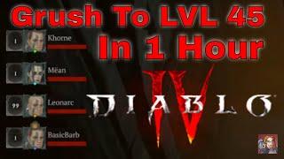 Diablo IV - G-Rush Lvl 45 In 1 Hour World Tier 4