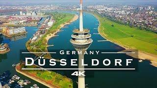 Düsseldorf Germany  - by drone 4K