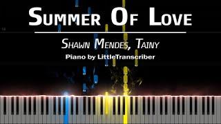 Shawn Mendes Tainy - Summer Of Love Piano Cover Tutorial by LittleTranscriber