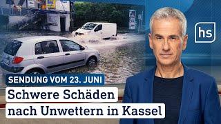 Schwere Schäden nach Unwetter in Kassel  hessenschau vom 23.06.2023