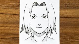 How to draw Sakura Haruno step by step  Easy drawings for beginners  Anime drawing step by step