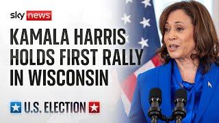 Kamala Harris holds first rally in battleground state