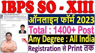 IBPS SO Online Form 2023 Kaise Bhare  How to Apply IBPS SO Form 2023  IBPS SO Form Fillup 2023 