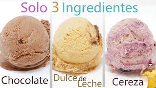 Homemade ICE CREAM with 3 INGREDIENTS and 3 FLAVORS in 5 MINUTES and without machine 