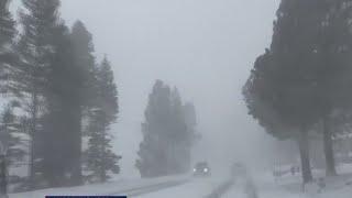 Treacherous conditions en route to Tahoe