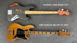 Fender Jazz Bass 77 VS Sire Marcus Miller V5