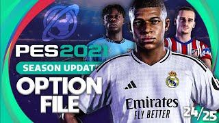 PES 2021  202425 OPTION FILE & TUTORIAL