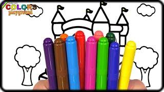 Playground Coloring Pages Big Marker Pencil  Akn Kids House