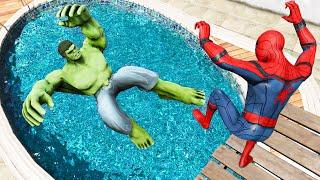 GTA 5 SPIDERMAN vs HULK Epic Ragdolls Ep.12 Fails & Funny Moments