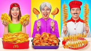 Me vs Grandma Cooking Challenge  Crazy Challenge by Mega DO Challenge