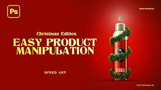 Very Easy Christmas Product Design Poster  Speed Art  Photoshop