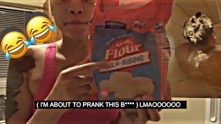 FLOUR SHOWER PRANK ON MY SISTER HILARIOUS