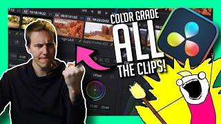 How to Color Grade MULTIPLE Clips in DaVinci Resolve - Guide to Groups Local and Remote Grades