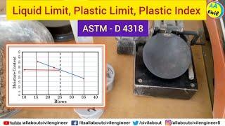 Liquid Limit and Plastic Limit Test  ASTM D 4318  All About Civil Engineer