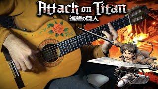 GUREN NO YUMIYA ATTACK ON TITAN meets flamenco gipsy guitarist ANIME OP FINGERSTYLE GUITAR COVER