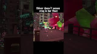 Shiver doesnt like staying on her float- footage by Akino #splatoon3 #splatfest #nintendo