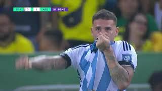 BRASIL vs. ARGENTINA NICOLÁS OTAMENDI adelanta a la ALBICELESTE  CLASIFICATORIAS 2026 