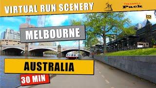 Virtual Run 30 Min Melbourne Australia  No Music  4K