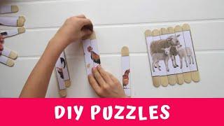 How to make DIY Puzzles from Craft Sticks