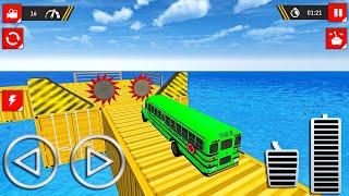 Impossible Bus Stunts Driving - Mega Ramp Racing Simulator - Gameplay Android