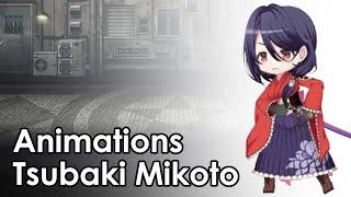 Tsubaki Mikoto - Battle Animations