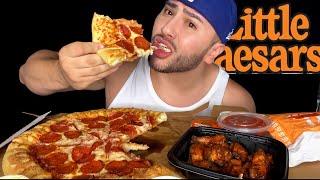 Ozempic? Little Caesars Pizza MUKBANG EATING SHOW