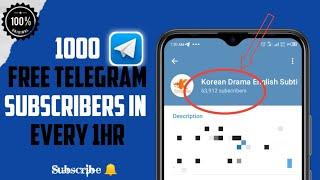 How To Increase Telegram Subscribers  Telegram Free Subscribers 2022