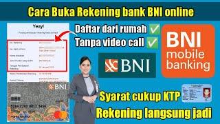 Cara Buka Rekening BNI Online Terbaru 2023  Dijamin Berhasil‼️ Aplikasi BNI mobile banking