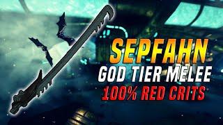 WARFRAME SEPFAHN ZAW - GOD TIER MELEE - 100% RED CRITS