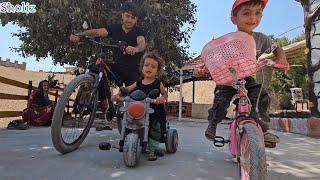 Nomadic Life A Day with the Sholiz Family - Biking Adventures and Bathing the Kids ‍️